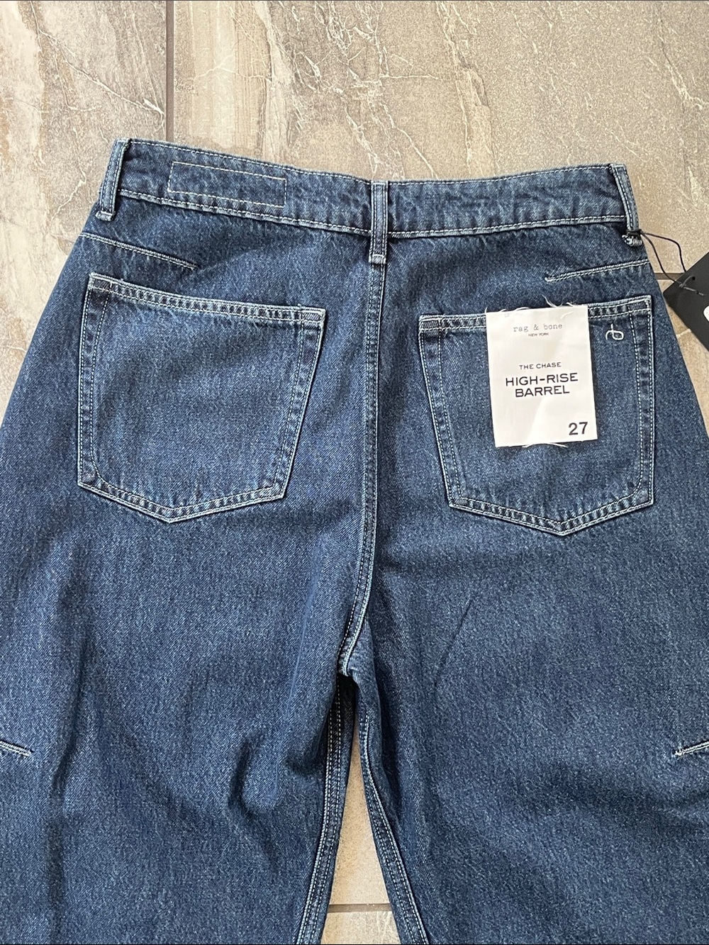 ๐ NWT Rag & Bone The Chase High Rise Barrel Jeans Size 27 Grafton Wash Cotton - Picture 6 of 13